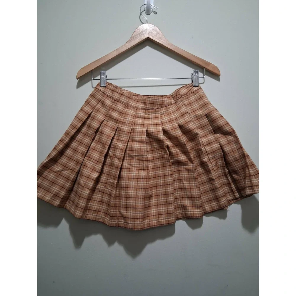 Forever 21‎ Mini Skirt Small Plaid Flannel Skater School Pleated Tennis Y2K 90s